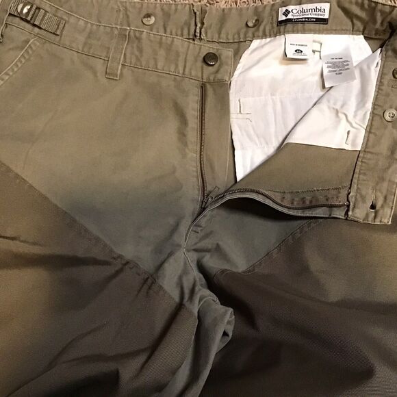 Columbia PHG 40x32 Green Hunting Gear Pants Reinforced Double Legs - Picture 4 of 10